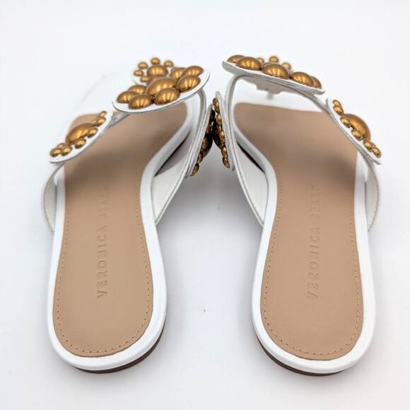 Veronica Beard Minari Beaded Circle Thong Sandals Women's Size US6M EU37 - Picture 4 of 10